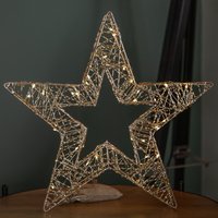 Samuel Alexander 38cm Battery Operated Light up Gold Weave Weave with Warm White LEDs