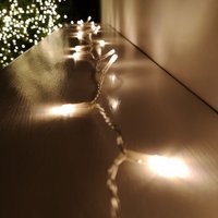 200 LED 16M Premier Christmas Outdoor 8 Function Lights Clear Wire Warm