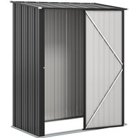 OUTSUNNY Outdoor Storage Shed w/ Lockable Door for Garden in Black