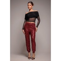 Sequin Cuffed Ankle Trouser