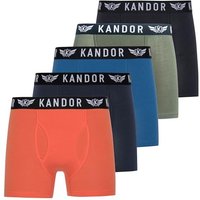 Kandor Men's Bambers Boxers 5 Pack in Orange | Size: XL