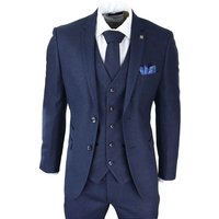 3 Piece Birdseye Tweed Classic Suit 46R
