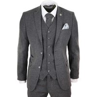 3 Piece Wool Tweed Vintage Retro Suit 52R