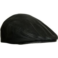 Infinity Leather Leather Peaky Blinders Newsboy Flat Hat in Black | Size: XL