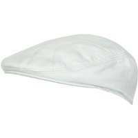 Infinity Leather Leather Peaky Blinders Newsboy Flat Hat in White | Size: XL