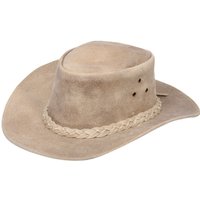 Infinity Leather Cowboy Outback Real Vintage Leather Aussie Bush Hat in Camel | Size: 2XL