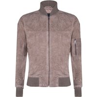 Infinity Leather Men's Goat Suede MA-1 Bomber Jacket-Auckland in Light Sand | Size: 5XL