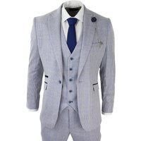 3 Piece Tweed Suit Check Peaky Blinders 1920 Gatsby Wedding Suit 36R
