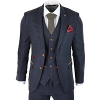 Herringbone Tweed Suit 3 Piece Peaky Blinders 1920s Tailored Fit 44R