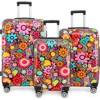 Infinity Leather Printed Hard Shell Dual 4 Wheel Luggage Suitcase | Size: Medium