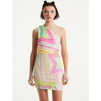 House of Holland Women's Star Print Mini Jersey Dress With Cut Out | Size: XS