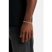 6mm Iced Cuban Bracelet Metallic inches