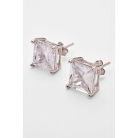 8mm Iced Stud Earrings Metallic