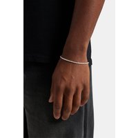 Cernucci Men's 2.5mm Micro Tennis Bracelet in Metallic Silver | Size: 9 inches