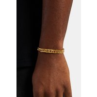 Square Cuban Bracelet Metallic Silver inches