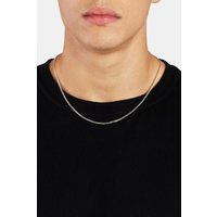 Cernucci Men's 2mm Micro Cuban Chain in Metallic Silver | Size: 16 inches