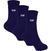 THMO Women's 3 Pairs Lined Thermal Socks in Navy | Size: 4-5