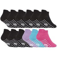 Sock Snob Girl's 12 Pack Ankle Non Slip Soft Breathable Cotton Socks for Gym in Pink | Size: 2-3 Years
