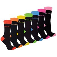 Sock Snob Women's 7 Pack Days Of The Week Socks | Black Novelty Dress Socks | Size: 4-8