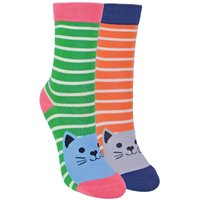 2 Pack Animal Pattern Soft Breathable Bamboo Socks Bright