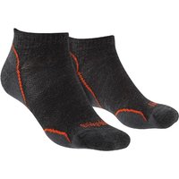 Bridgedale Men's Hiking Ultralight T2 Merino Wool Performance Low Cut Socks in Grey | Size: 6-8