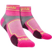 Bridgedale Women's Trail Running Ultralight T2 Coolmax Sport Low Cut Socks in Pink | Size: 7-8