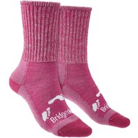 Bridgedale Merino Wool Boot Socks | Walking Hiking Outdoor Socks in Pink | Size: 3-5