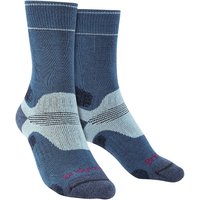 Bridgedale Women's Hiking Midweight Merino Wool Performance Boot Socks in Blue | Size: 3-4.5