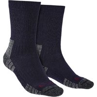 Bridgedale Men's Hiking Lightweight Merino Wool Performance Boot Socks in Navy | Size: 9-11