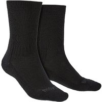 Bridgedale Men's Hiking Lightweight Merino Wool Performance Boot Socks in Black | Size: 9-11