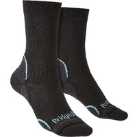 Bridgedale Women's Hiking Lightweight T2 Coolmax Performance Boot Socks in Grey | Size: 3-4.5