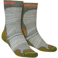 Bridgedale Men's Hiking Ultralight T2 Coolmax Performance Original Boot Socks in Green | Size: 12-14