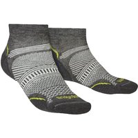 Bridgedale Men's Hiking Ultralight T2 Coolmax Performance Low Cut Socks in Grey | Size: 9-11