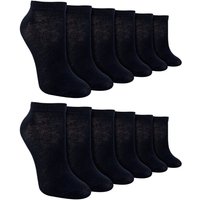 12 Pack Soft Breathable Bamboo Trainer Liner Socks Ideal PE