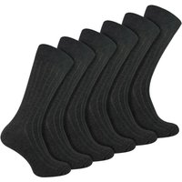 Plain Coloured Cotton Rich Ribbed Dress Socks