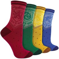 Harry Potter 4 Pack Novelty Houses Socks & Women | Size: 6-9