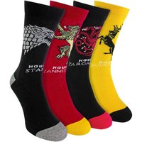 Game Of Thrones Men's 4 Pack Novelty Houses Socks | Size: 6-11