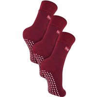 THMO Boy's 1 Pack Indoor Thermal Slipper Socks with Grips in Pink | Size: 4-6 Years