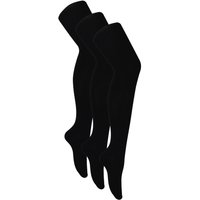 Sock Snob Women's 3 Pack Soft Breathable Bamboo Tights in Black | Size: Medium