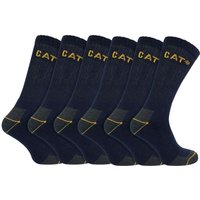 Caterpillar Men's 6 Pack Heavy Duty Work Socks for Steel Toe Boots in Navy | Size: 11-14