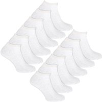 Sock Snob Men's 12 Pack 100% Cotton Trainer Socks in White | Size: 9-12