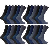 Sock Snob Men's 24 Pairs Multipack Ultimate Comfort 100% Cotton Socks | Size: 11-14