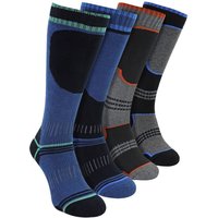 Sock Snob Boy's 4 Pack Thermal Ski Socks | Knee High Socks for Snow Boots | Size: 7-10 Years