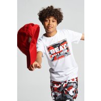 Beat Boyz Club Boy's 'Disguise' Camo Logo T-Shirt in Red | Size: 13-14 Years