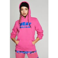 Beat Girlz Club Girl's 'Aerial' Logo Hoodie in Bright Pink | Size: 9-10 Years