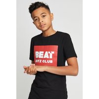 Beat Boyz Club Boy's 'Logo' Cotton T-Shirt in Black | Size: 13-14 Years