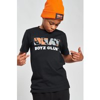 Beat Boyz Club Boy's 'Atmospheric' Geo Logo Print T-shirt in Black | Size: 7-8 Years