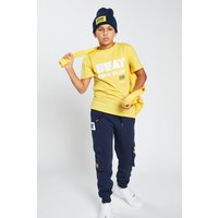 Beat Boyz Club Boy's 'Barcode' Bold Slogan T-Shirt in Bright Yellow | Size: 11-12 Years