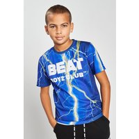 Beat Boyz Club Boy's 'Electric' lightning T-Shirt in Blue | Size: 13-14 Years