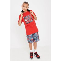 Beat Boyz Club Boy's 'Attention' Slogan Print T-shirt in Red | Size: 11-12 Years